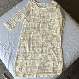 Old Navy textured crème dress